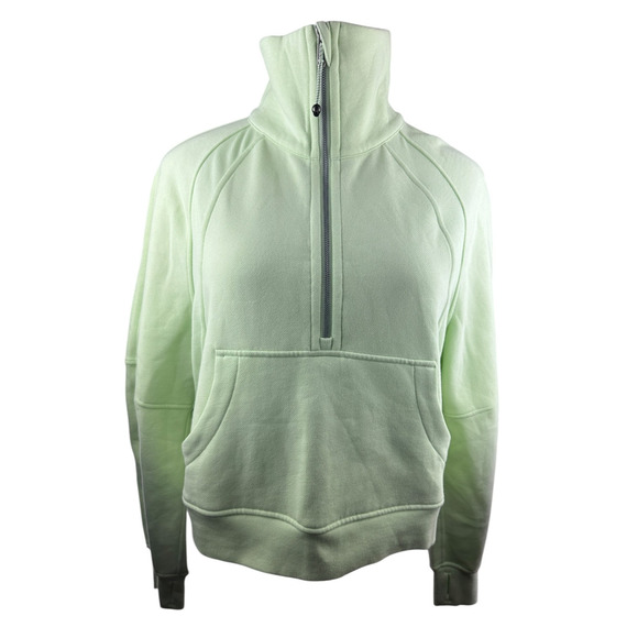 Lululemon Scuba Oversized Half Zip Hoodie Funnel Neck Green Women's Size M/L - Picture 3 of 13
